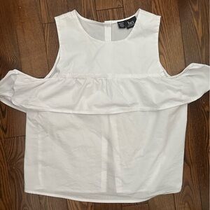White Cold Shoulder Blouse